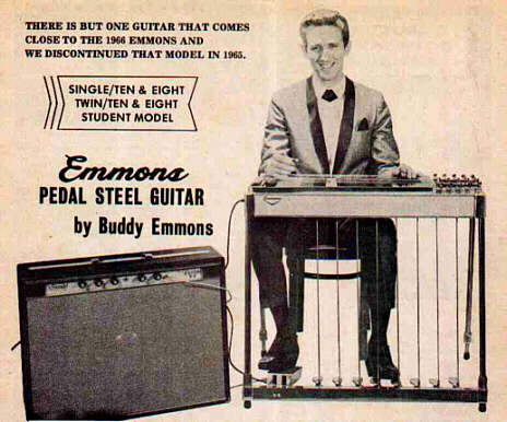 1966 Emmons Guitar Company Ad